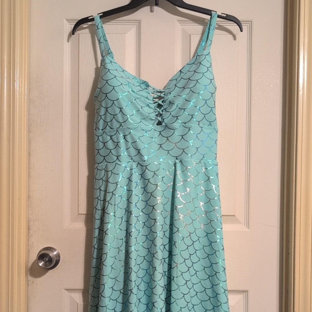 Torrid Aqua Blue Swim Dress
